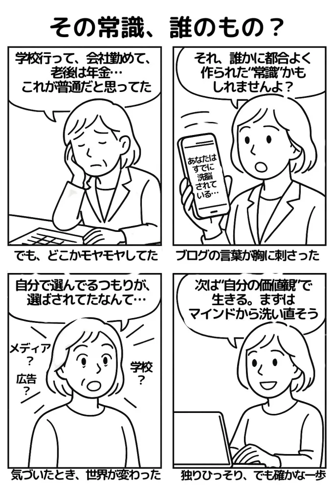 ４コマ漫画　その常識、誰のもの？